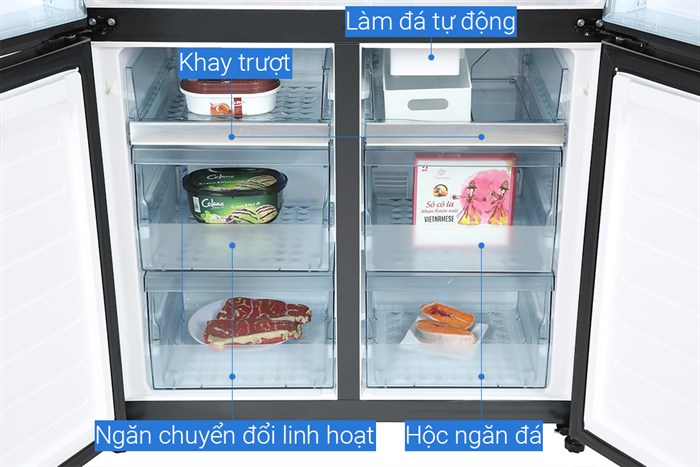 Tủ Lạnh Hitachi Inverter 569 Lít Multidoor R-WB640PGV1 GMG