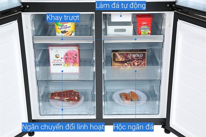 Tủ Lạnh Hitachi Inverter 569 Lít Multidoor R-WB640VGV0 GBK&nbsp;