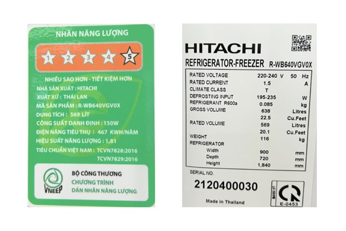 Tủ Lạnh Hitachi Inverter 569 Lít Multidoor R-WB640VGV0X MIR&nbsp;