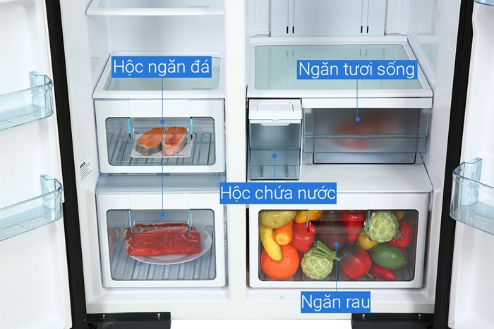 Tủ Lạnh Hitachi Inverter 573 Lít Side By Side R-SX800GPGV0 GBK