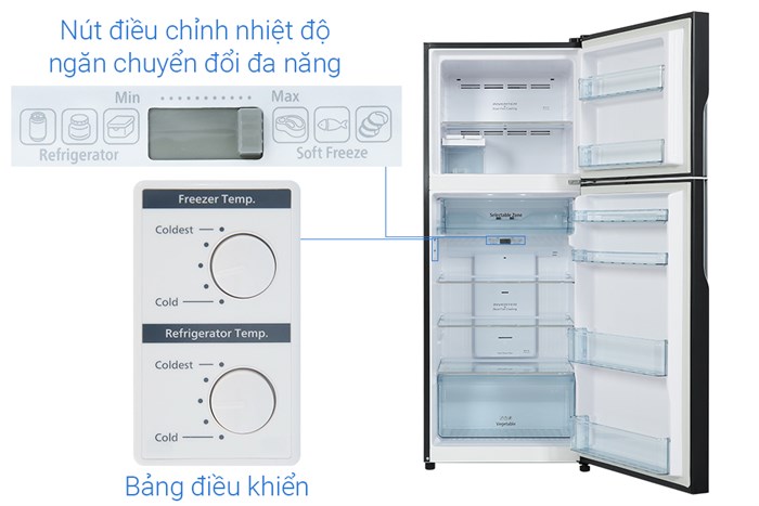 Tủ Lạnh Hitachi Inverter 366 Lít R-FVX480PGV9 GBK