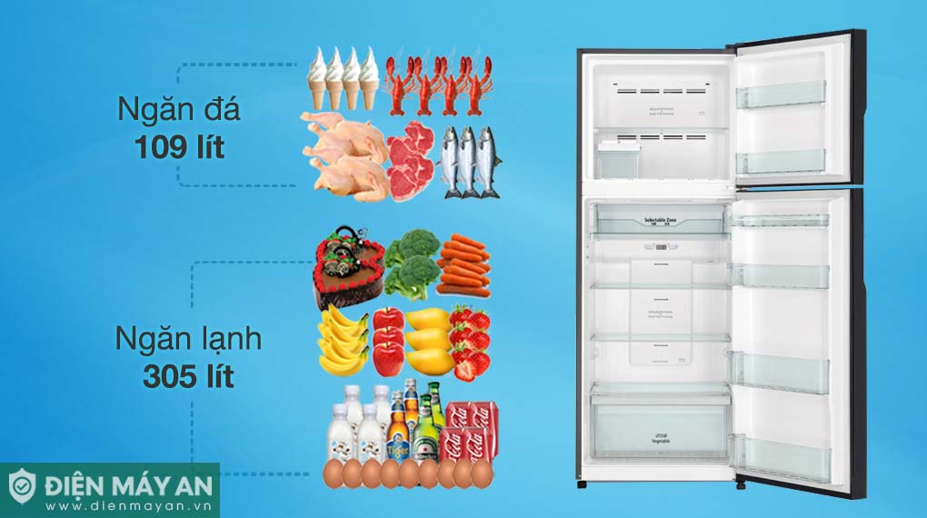 Tủ Lạnh Hitachi Inverter 406 Lít R-FVX510PGV9 MIR