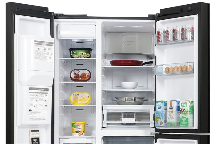 Tủ Lạnh Hitachi Inverter 569 Lít Side By Side R-MX800GVGV0 GBK