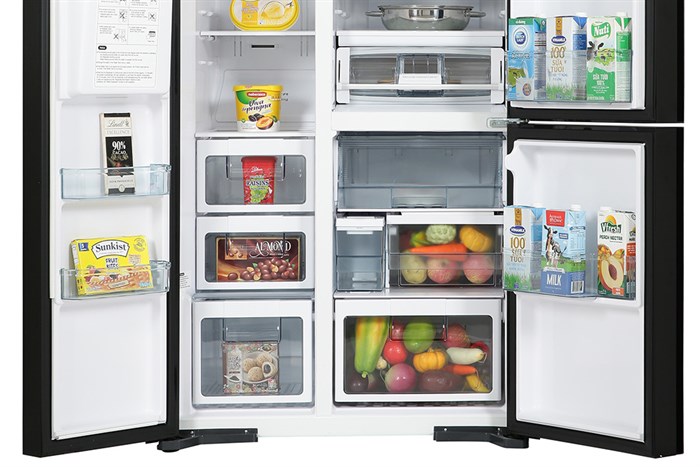 Tủ Lạnh Hitachi Inverter 569 Lít Side By Side R-MX800GVGV0 GBK