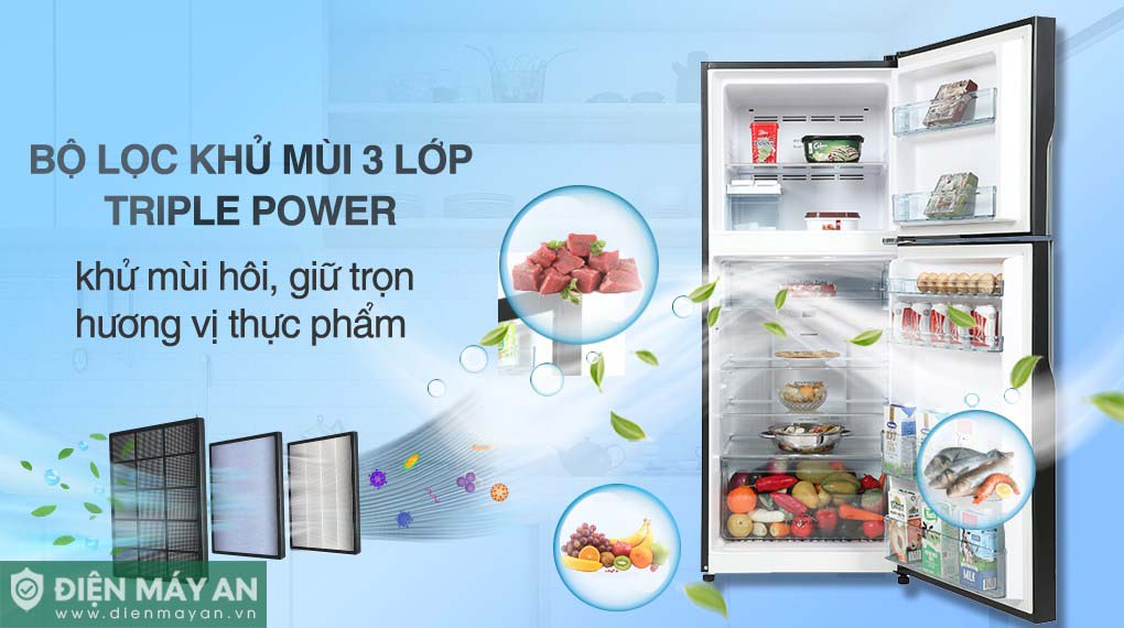 Tủ Lạnh Hitachi Inverter 339 Lít R-FVX450PGV9 GBK