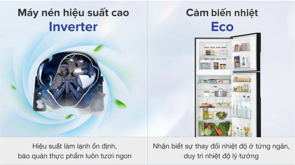 Tủ Lạnh Hitachi Inverter 349 Lít R-FVY480PGV0 GMG
