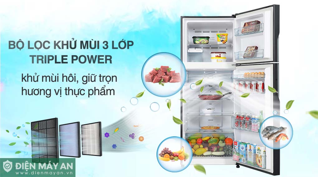 Tủ Lạnh Hitachi Inverter 366 Lít R-FVX480PGV9 GBK