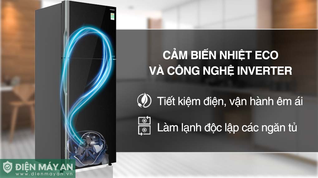 Tủ Lạnh Hitachi Inverter 406 Lít R-FVX510PGV9 GBK