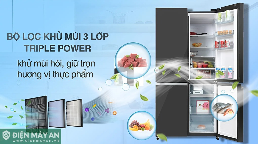 Tủ Lạnh Hitachi Inverter 569 Lít Multidoor R-WB640PGV1 GMG