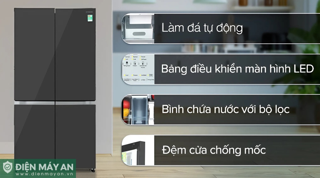 Tủ Lạnh Hitachi Inverter 569 Lít Multidoor R-WB640PGV1 GMG