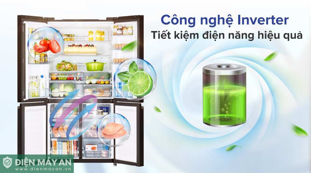 Tủ Lạnh Hitachi Inverter 569 Lít Multidoor R-WB640PGV1 GCK