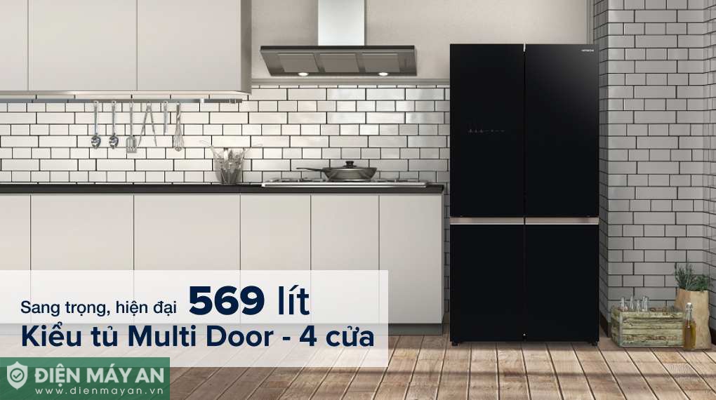 Tủ Lạnh Hitachi Inverter 569 Lít Multidoor R-WB640VGV0 GBK 