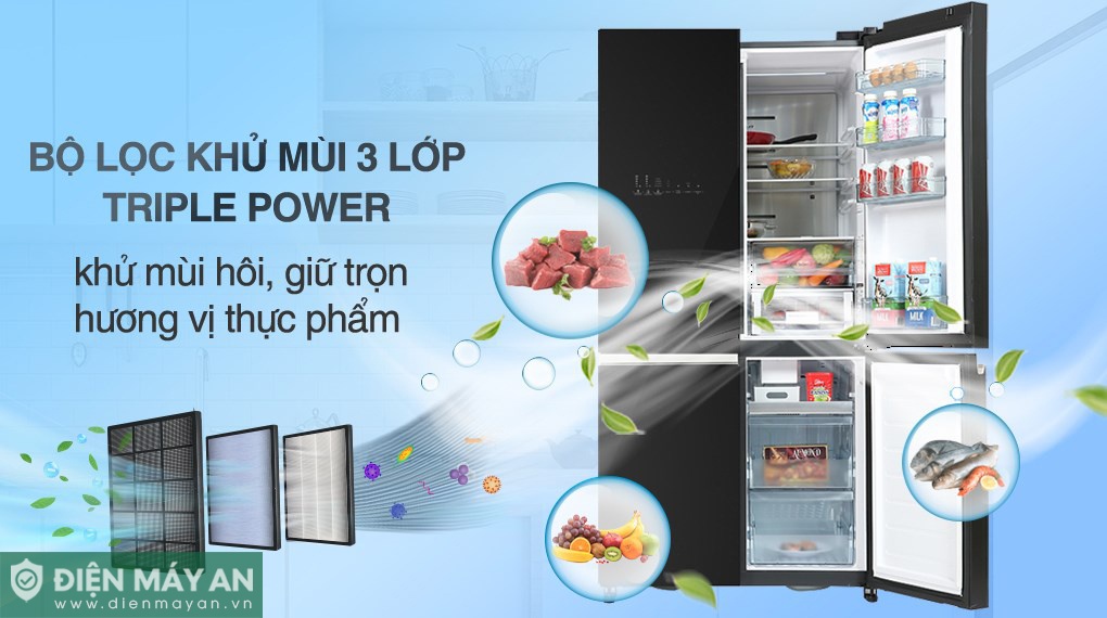 Tủ Lạnh Hitachi Inverter 569 Lít Multidoor R-WB640VGV0 GBK 