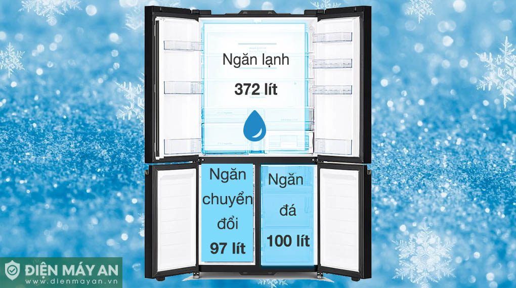 Tủ Lạnh Hitachi Inverter 569 Lít Multidoor R-WB640VGV0X MIR 