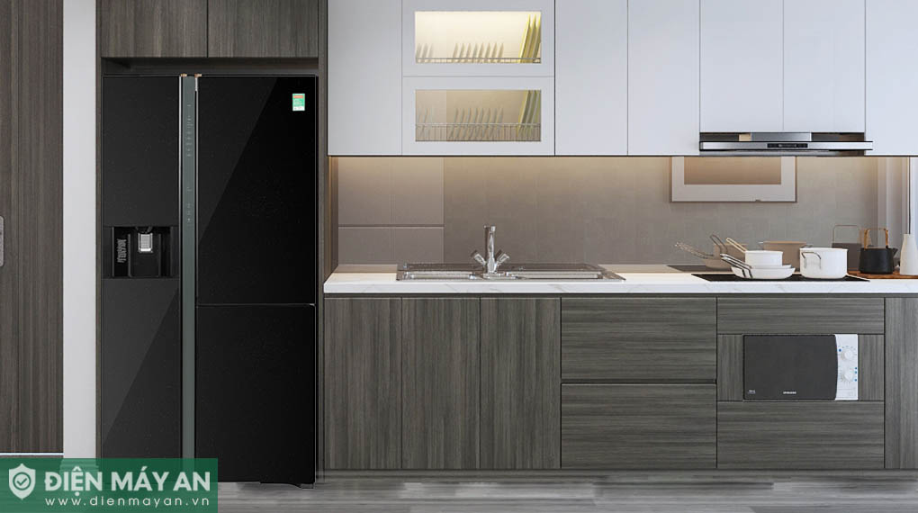 Tủ Lạnh Hitachi Inverter 569 Lít Side By Side R-MX800GVGV0 GBK