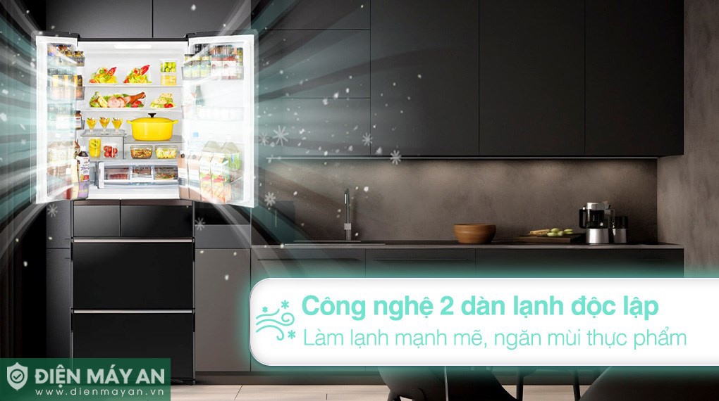 Tủ Lạnh Hitachi Inverter 615 Lít Multidoor R-WX620KV XK