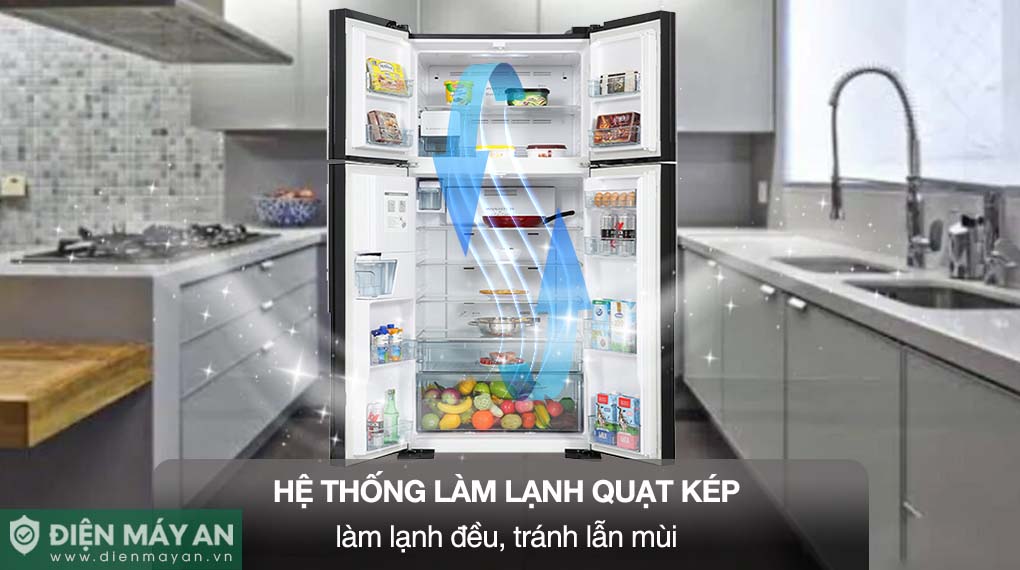 Tủ Lạnh Multi Door Hitachi Inverter 540 Lít R-FW690PGV7X GBK