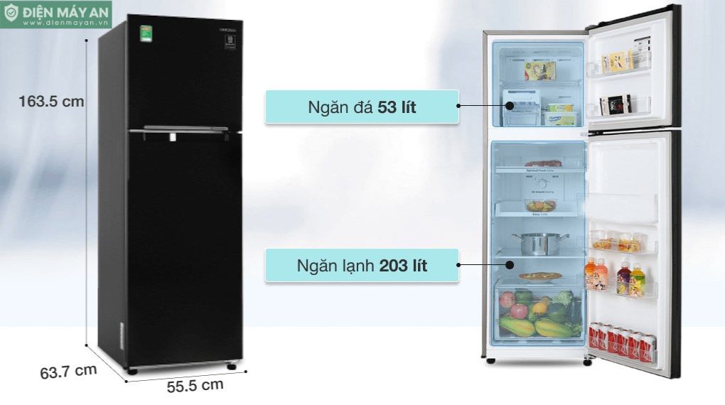 Tủ Lạnh Samsung Inverter 256 Lít RT25M4032BU/SV